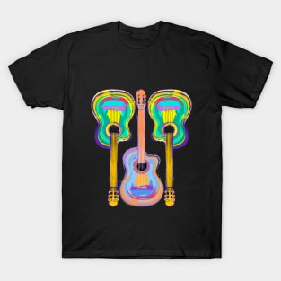 Colorful Guitar T-Shirt for Music Lovers T-Shirt